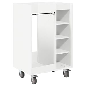 vidaXL Golf Skab med hjul Ensfarvet Hvid 65 x 45 x 98 cm