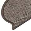 vidaXL selvkl&aelig;bende trappem&aring;tter 15 stk. 65x21x4 cm sisal gr&aring;-beige
