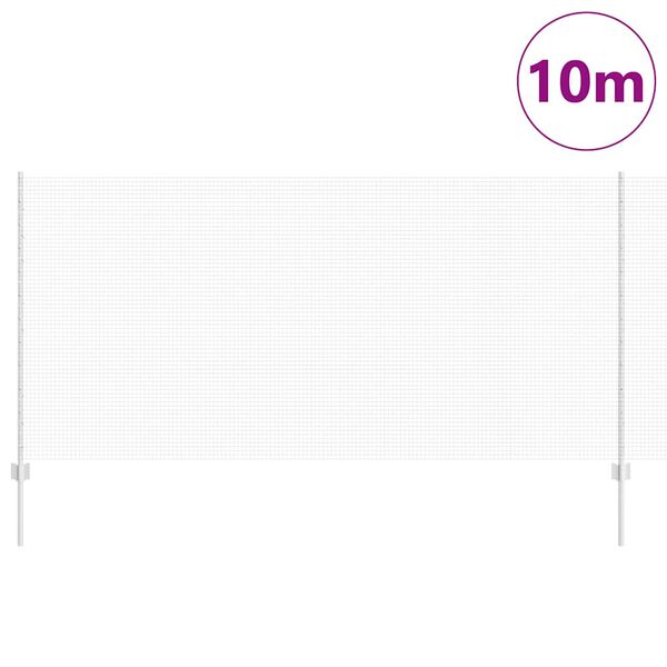 vidaXL Hegn med post S&oslash;lv 1,2 x 10 m St&aring;l