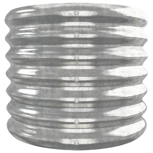 vidaXL plantekasse 332x40x36 cm galvaniseret stål sølvfarvet
