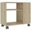 vidaXL sidebord 70x35x60,5 cm konstrueret tr&aelig; sonoma-egetr&aelig;sfarvet