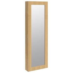 vidaXL v&aelig;gh&aelig;ngt smykkeskab med spejl 30x8,5x90 cm