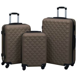 vidaXL kufferts&aelig;t 3 stk. hardcase ABS brun