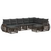 vidaXL Havesofa S&aelig;t 9 stk. Gr&aring; polyrattan