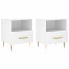 vidaXL sengeborde 2 stk. 40x35x47,5 cm konstrueret tr&aelig; hvid