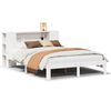 vidaXL seng med reol uden madras 135x190 cm massivt fyrretr&aelig; hvid