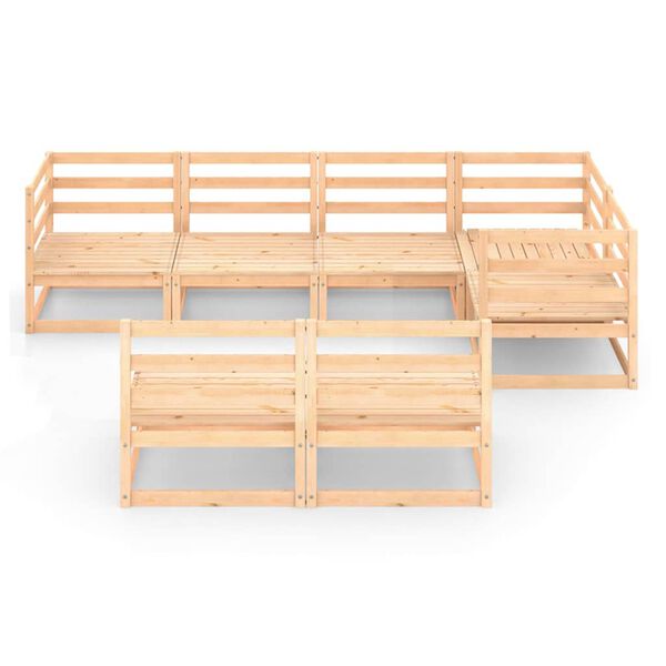 vidaXL lounges&aelig;t til haven 7 dele massivt fyrretr&aelig;