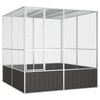 vidaXL fuglebur 213,5x217,5x211,5 cm galvaniseret st&aring;l antracitgr&aring;