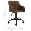 vidaXL drejelige spisebordsstole 4 stk. stof brun
