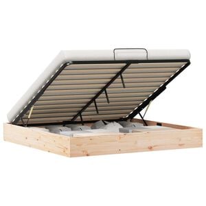 vidaXL Otmansengestel med opbevaring Naturfarvet 180 x 200 cm