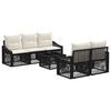 vidaXL Havesofa S&aelig;t 6 stk. Sort polyrattan