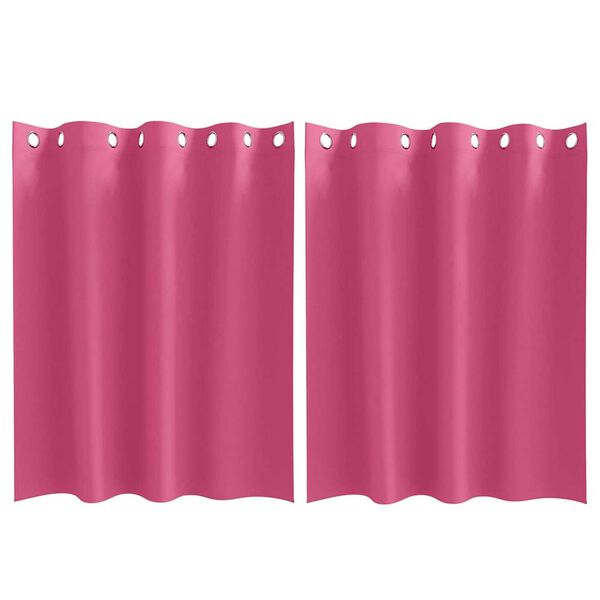 vidaXL M&oslash;rkl&aelig;gningsgardiner med ringe 2 pcs Lys Pink 140 x 140 cm