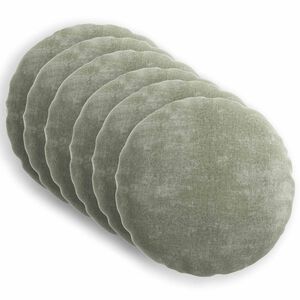 vidaXL Pudebetr&aelig;k 6 stk. HEERLEN Gr&oslash;n &Oslash; 30 cm Chenille Stof