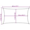 vidaXL solsejl 8x5 m 100 % polyesterstof sandfarvet