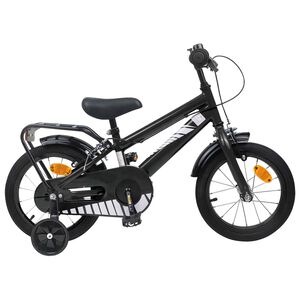 vidaXL B&oslash;rnecykel 12 tommer til 2-4 &aring;r gamle Sort