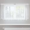 vidaXL Lace Gardin med gardiner Blomstret Hvid 80 x 150 cm Polyester