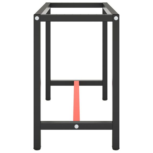 vidaXL stel til arbejdsbænk 110x50x79 cm metal mat sort og mat rød