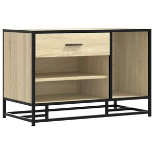 vidaXL skob&aelig;nk 80x40x53,5 cm konstrueret tr&aelig; og metal sonoma-eg