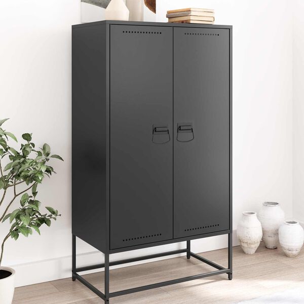 vidaXL Skab H&aring;ndtag Sort 85 x 45 mm Metal