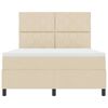 vidaXL Box spring seng med madras Creme 160 x 200 cm Stof