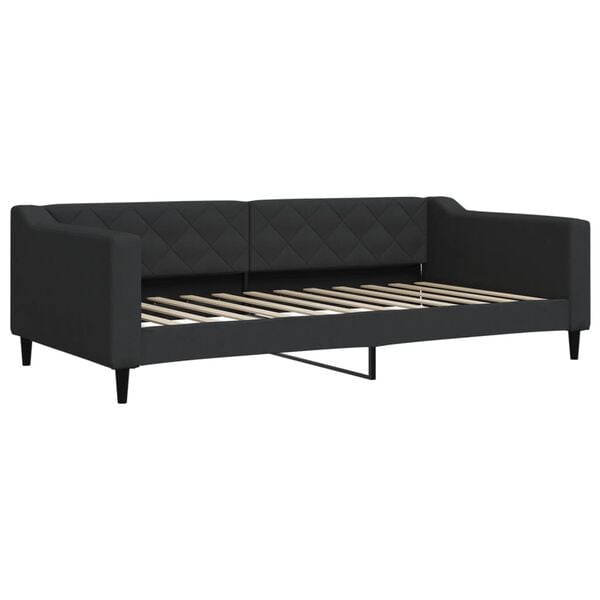vidaXL daybed med udtr&aelig;k og skuffer 100x200 cm stof sort