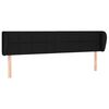 vidaXL sengegavl med kanter 183x23x78/88 cm stof sort