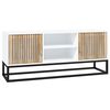vidaXL tv-bord 105x30x45 cm konstrueret tr&aelig; og jern hvid
