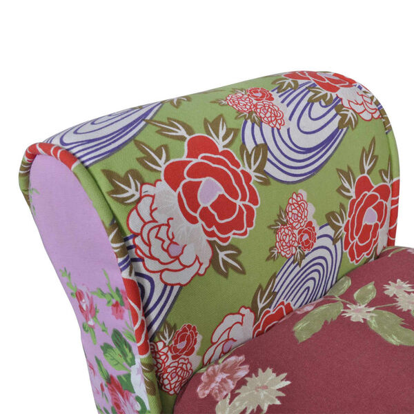 Patchwork b&aelig;nk i blomsterdesign
