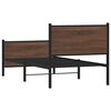 vidaXL sengeramme 75x190 cm uden madras metal brun egetræsfarve