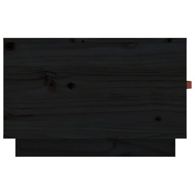 vidaXL sofabord 60x53x35 cm massivt fyrretræ sort