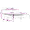 vidaXL sengeramme uden madras 200x200 cm massivt fyrretræ hvid