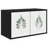 vidaXL V&aelig;gh&aelig;ngt TV Skab HANAU 69 x 33 x 40 cm Sort eg Konstrueret tr&aelig;