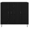 vidaXL Sideboard Sort eg 90 x 32,5 x 80 cm Konstrueret tr&aelig;