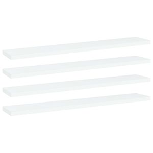 vidaXL boghylder 4 stk. 60x10x1,5 cm konstrueret tr&aelig; hvid