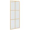 vidaXL Walk-in brusev&aelig;g Guld 80 x 195 cm h&aelig;rdet glas