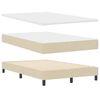 vidaXL Box spring seng med madras med LED Creme 120 x 190 cm Stof