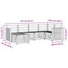 vidaXL Sofas&aelig;t 6 pcs Naturfarvet Massivt Akacietr&aelig;