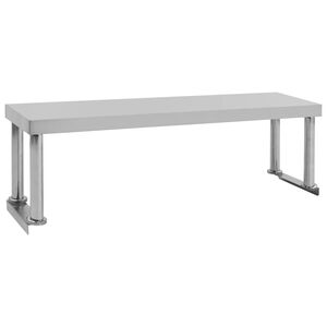 vidaXL tophylde til arbejdsbord 120x30x35 cm rustfrit st&aring;l