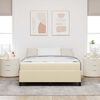 vidaXL Box spring seng Creme 160 x 200 cm Stof