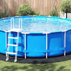 vidaXL Pool Bundark Sort Ø 428 cm Polyester geotekstil