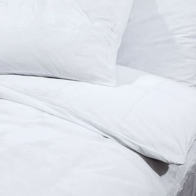 vidaXL sengetøj 135x200 cm let mikrofiberstof hvid