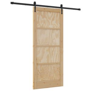 vidaXL Skyded&oslash;r ORKDAL 86 x 198,5 cm Massivt fyrretr&aelig;