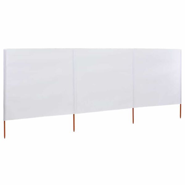 vidaXL 3-panels læsejl 400x160 cm stof sandhvid