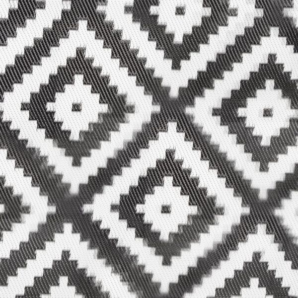 Bo-Camp udend&oslash;rst&aelig;ppe Chill mat Beach 1,8x1,2 m sort og hvid