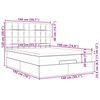 vidaXL osmannisk sengeramme med madras 140x190 cm stof cremefarvet