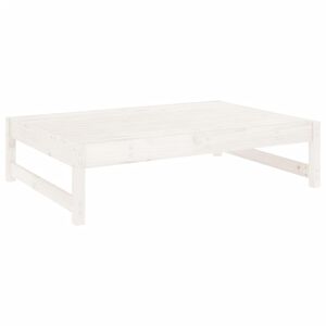 vidaXL udend&oslash;rs fodskammel 120x80 cm massivt fyrretr&aelig; hvid
