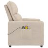 vidaXL eldrevet massagestol mikrofiberstof Cremefarvet