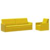 vidaXL Sofa S&aelig;t 2 pcs Gul Velour (V)