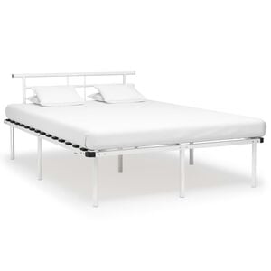 vidaXL sengestel 140x200 cm metal hvid