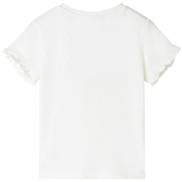 T-shirt til børn str. 116 ecrufarvet